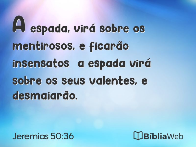 Jeremias 50:36 em imagem para compartilhar