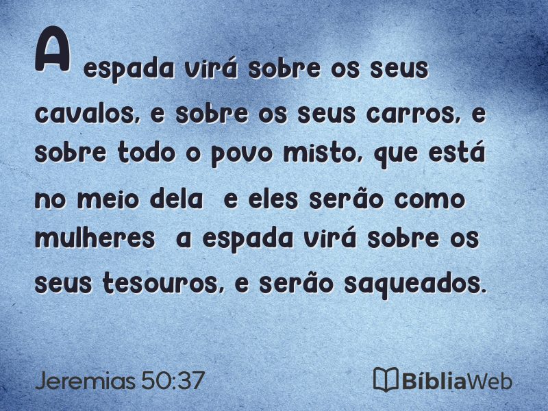 Jeremias 50:37 em imagem para compartilhar