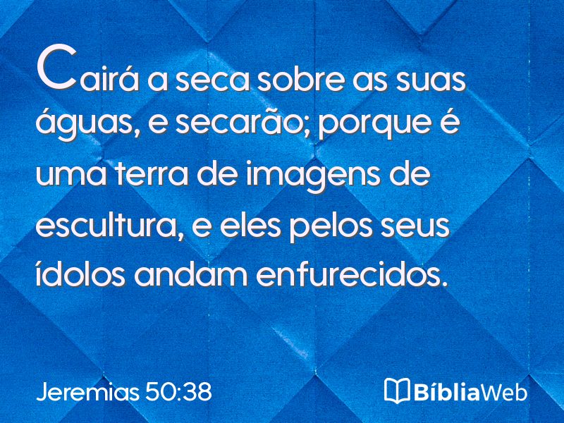 Jeremias 50:38 em imagem para compartilhar