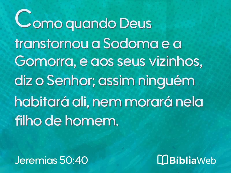 Jeremias 50:40 em imagem para compartilhar