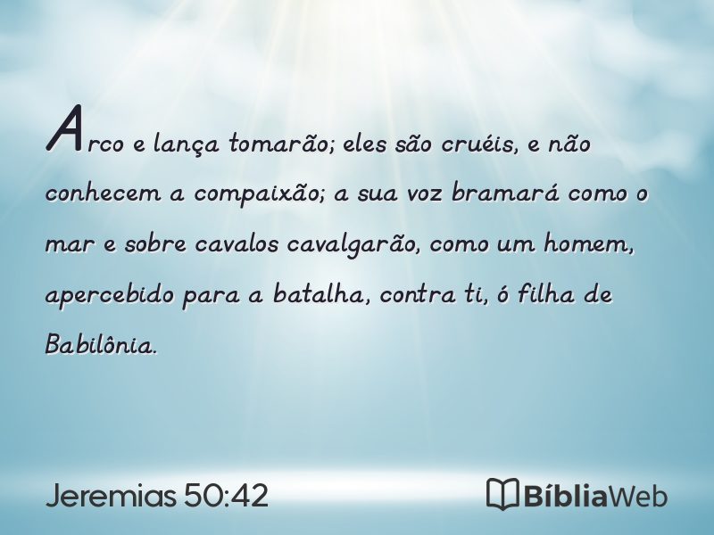 Jeremias 50:42 em imagem para compartilhar