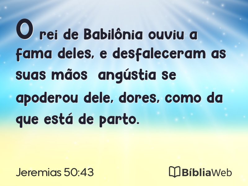 Jeremias 50:43 em imagem para compartilhar