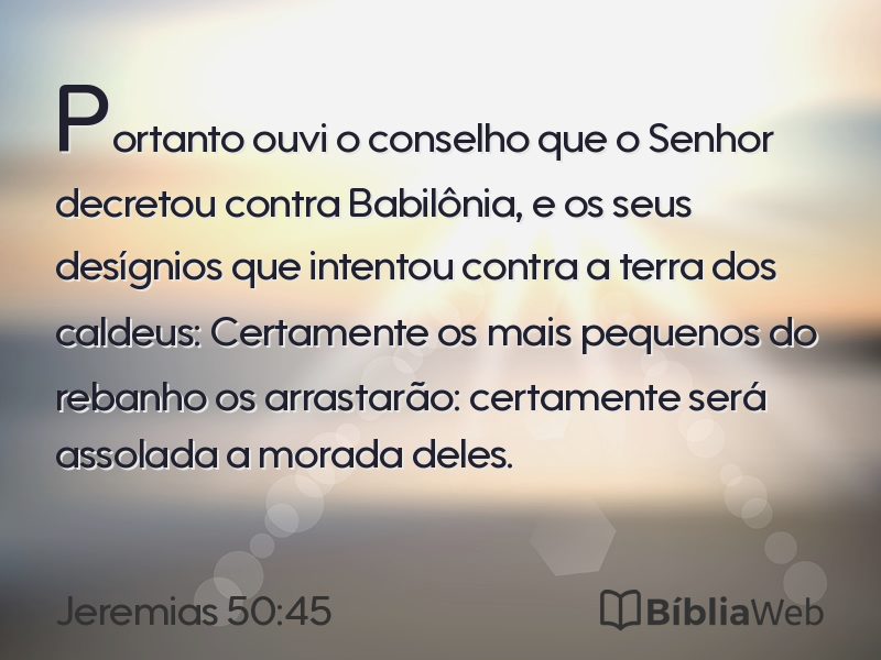 Jeremias 50:45 em imagem para compartilhar