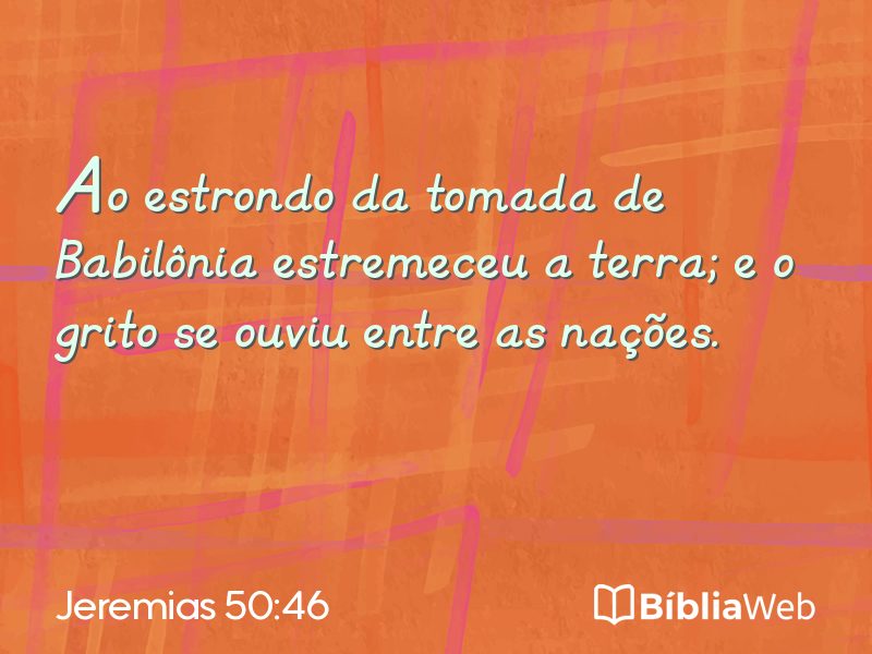 Jeremias 50:46 em imagem para compartilhar