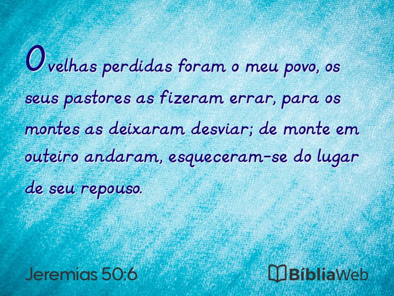 Jeremias 50:6 em imagem para compartilhar