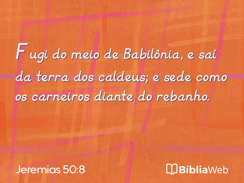 Jeremias 50:8 em imagem para compartilhar