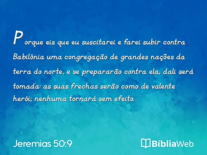 Jeremias 50:9 em imagem para compartilhar