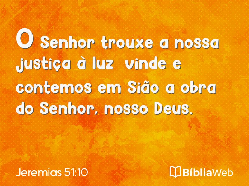 Jeremias 51:10 em imagem para compartilhar