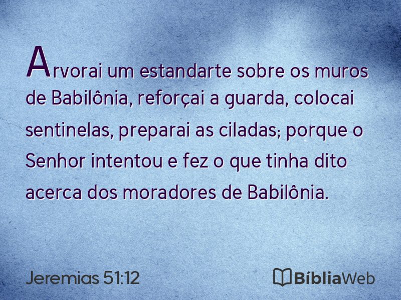 Jeremias 51:12 em imagem para compartilhar