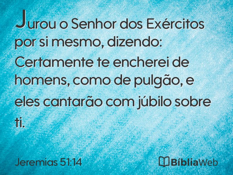 Jeremias 51:14 em imagem para compartilhar