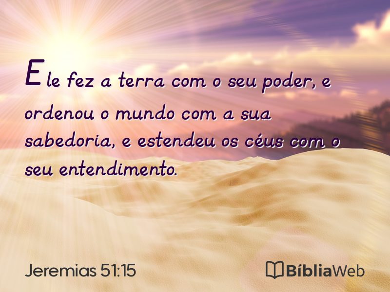 Jeremias 51:15 em imagem para compartilhar