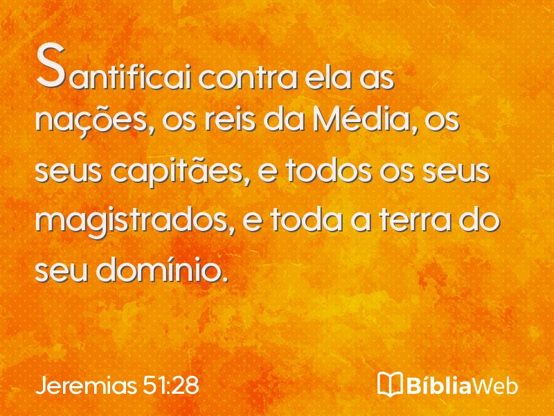 Jeremias 51:28 em imagem para compartilhar
