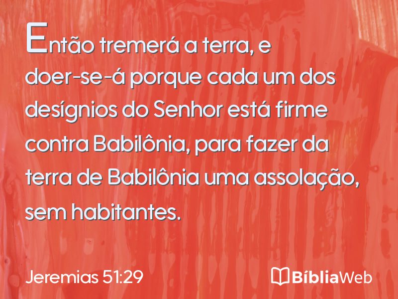 Jeremias 51:29 em imagem para compartilhar