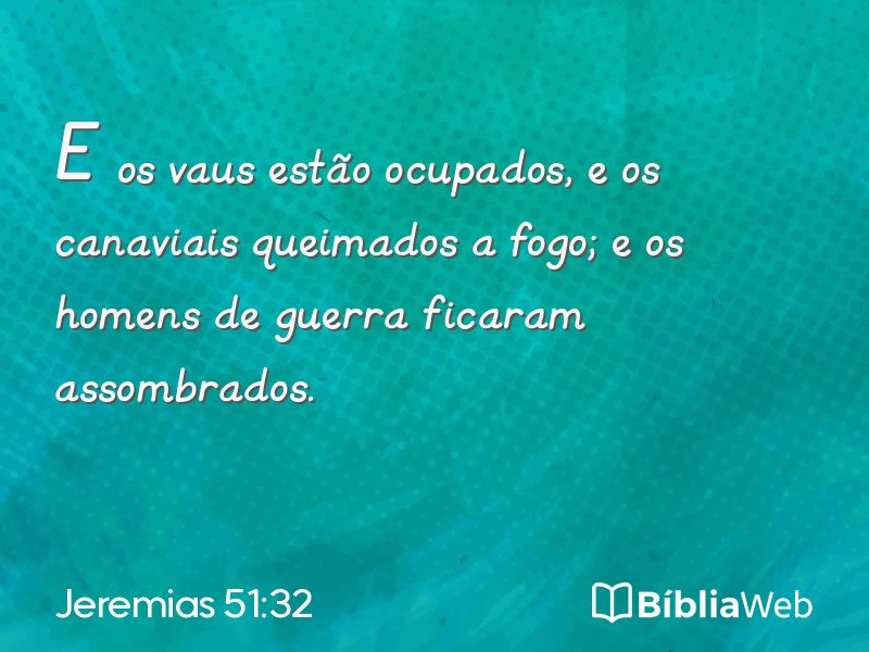 Jeremias 51:32 em imagem para compartilhar