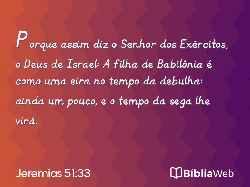 Jeremias 51:33 em imagem para compartilhar