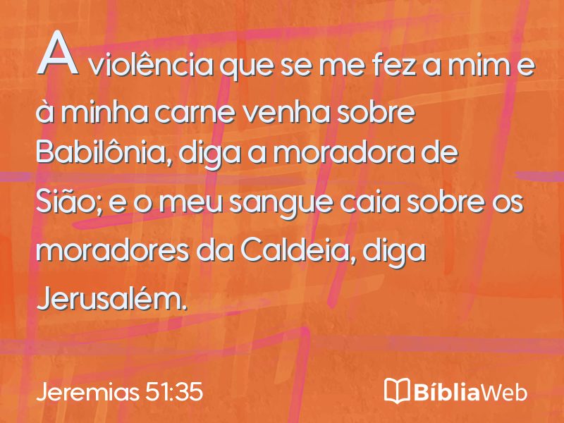 Jeremias 51:35 em imagem para compartilhar