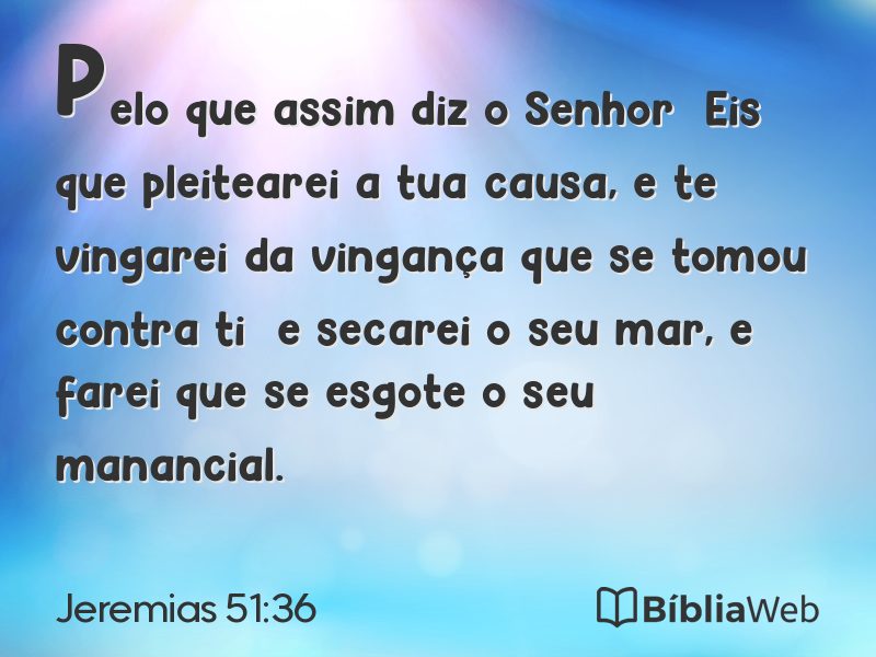 Jeremias 51:36 em imagem para compartilhar