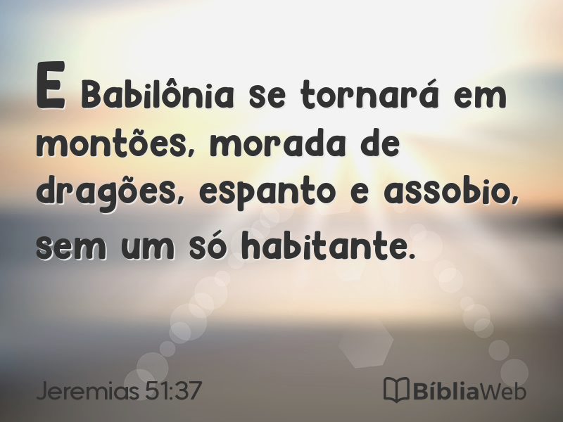 Jeremias 51:37 em imagem para compartilhar