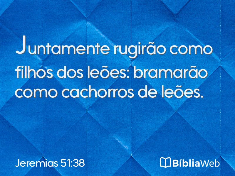 Jeremias 51:38 em imagem para compartilhar