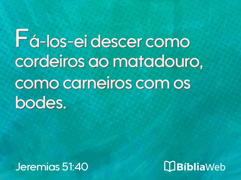 Jeremias 51:40 em imagem para compartilhar