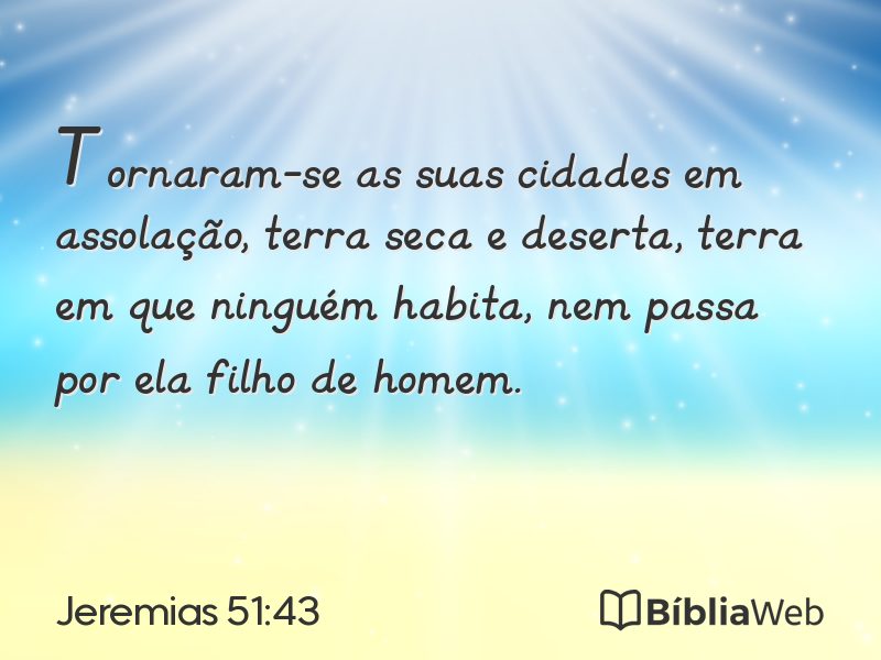 Jeremias 51:43 em imagem para compartilhar