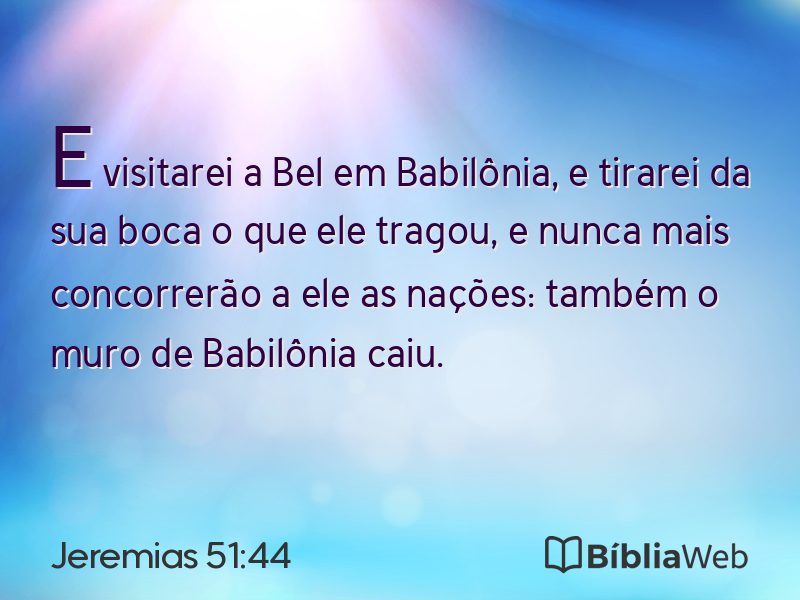 Jeremias 51:44 em imagem para compartilhar