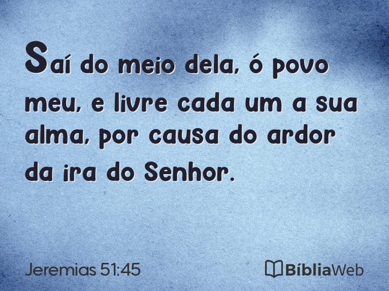 Jeremias 51:45 em imagem para compartilhar