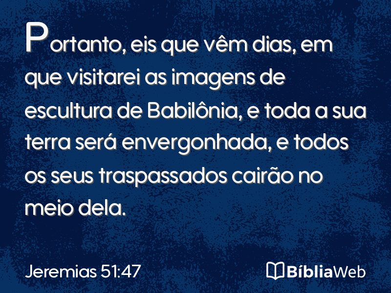 Jeremias 51:47 em imagem para compartilhar