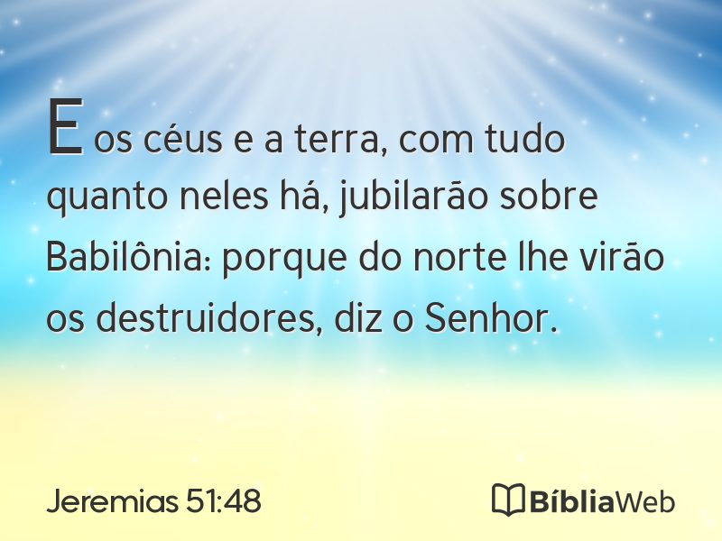 Jeremias 51:48 em imagem para compartilhar