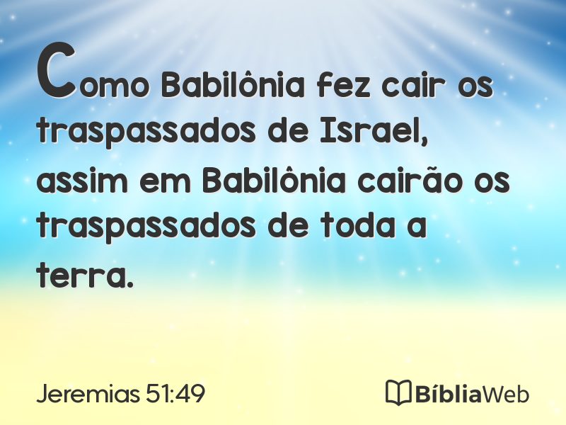 Jeremias 51:49 em imagem para compartilhar