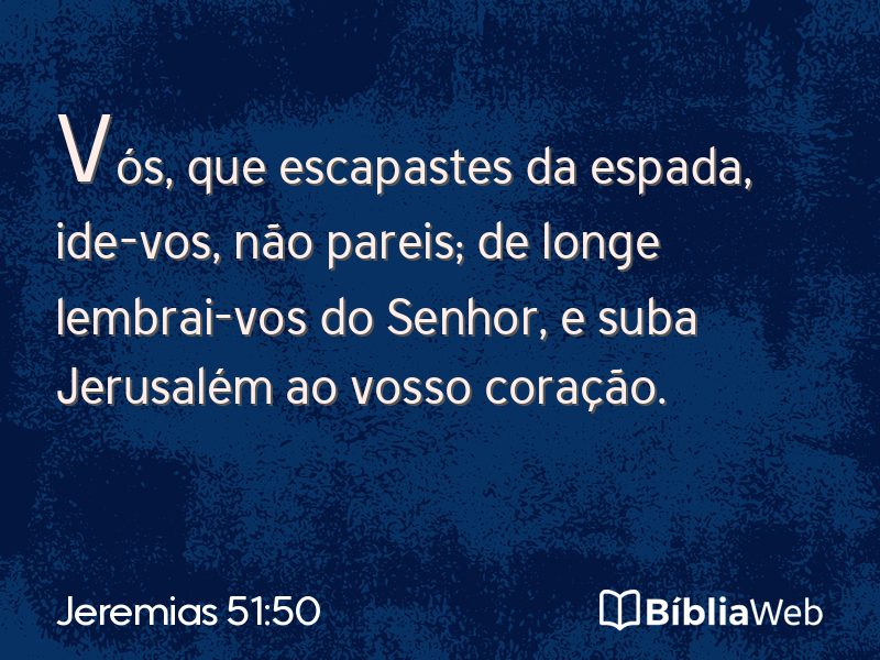 Jeremias 51:50 em imagem para compartilhar