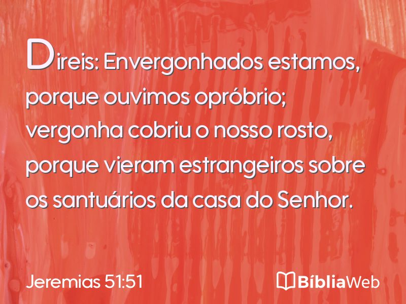 Jeremias 51:51 em imagem para compartilhar