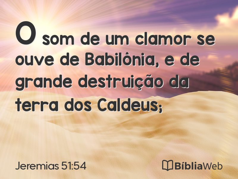 Jeremias 51:54 em imagem para compartilhar