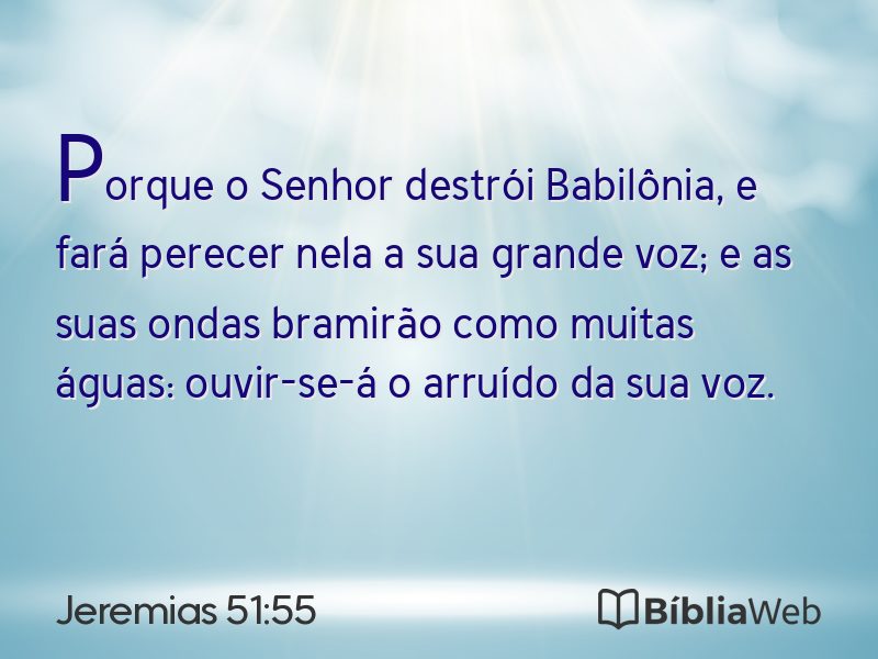 Jeremias 51:55 em imagem para compartilhar