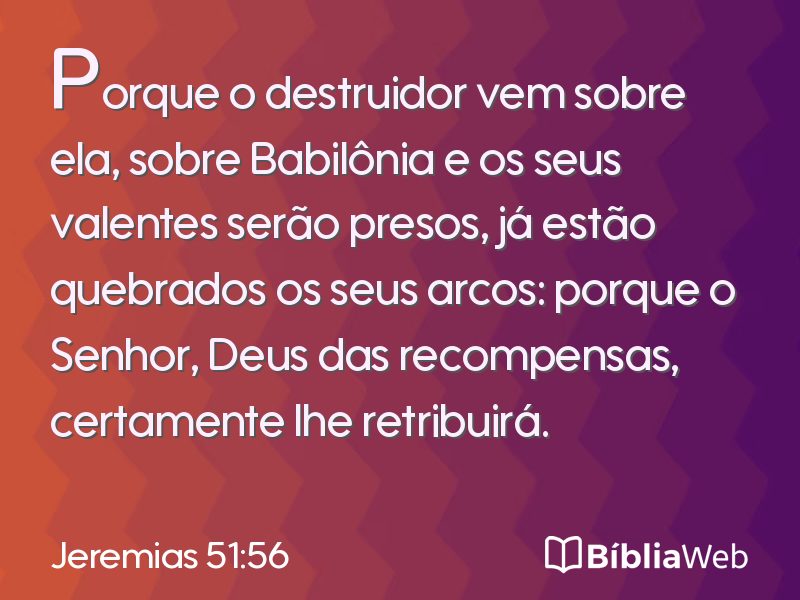 Jeremias 51:56 em imagem para compartilhar