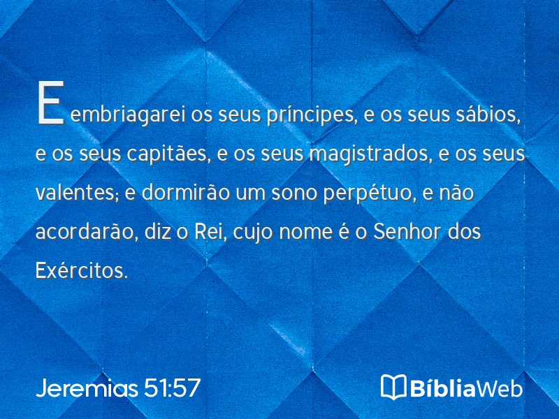 Jeremias 51:57 em imagem para compartilhar