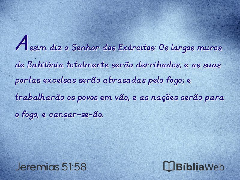 Jeremias 51:58 em imagem para compartilhar