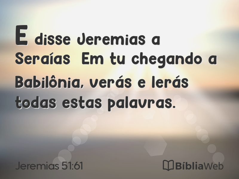 Jeremias 51:61 em imagem para compartilhar