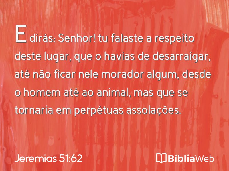 Jeremias 51:62 em imagem para compartilhar