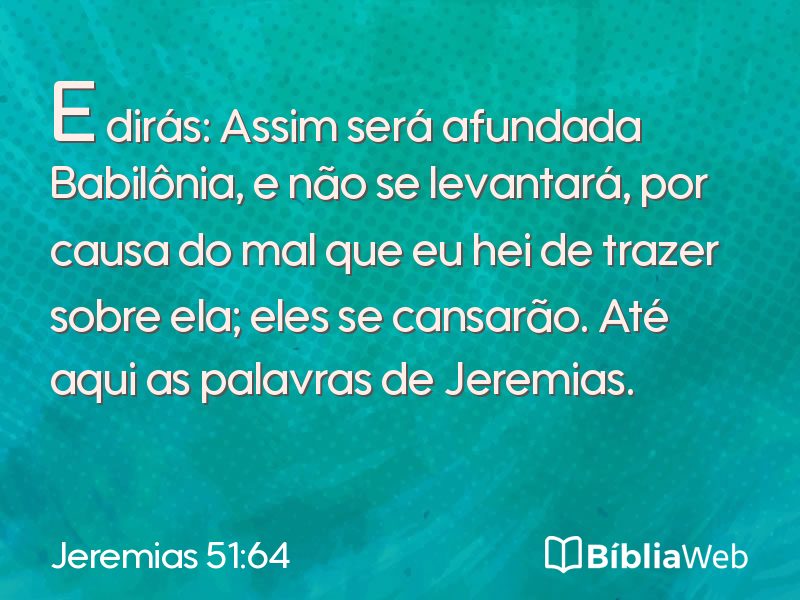 Jeremias 51:64 em imagem para compartilhar