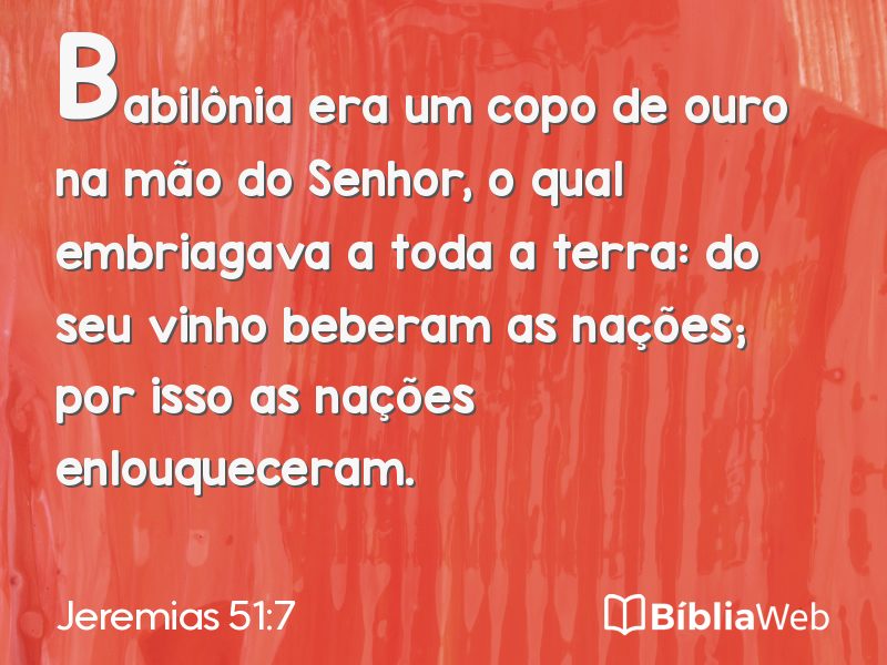 Jeremias 51:7 em imagem para compartilhar