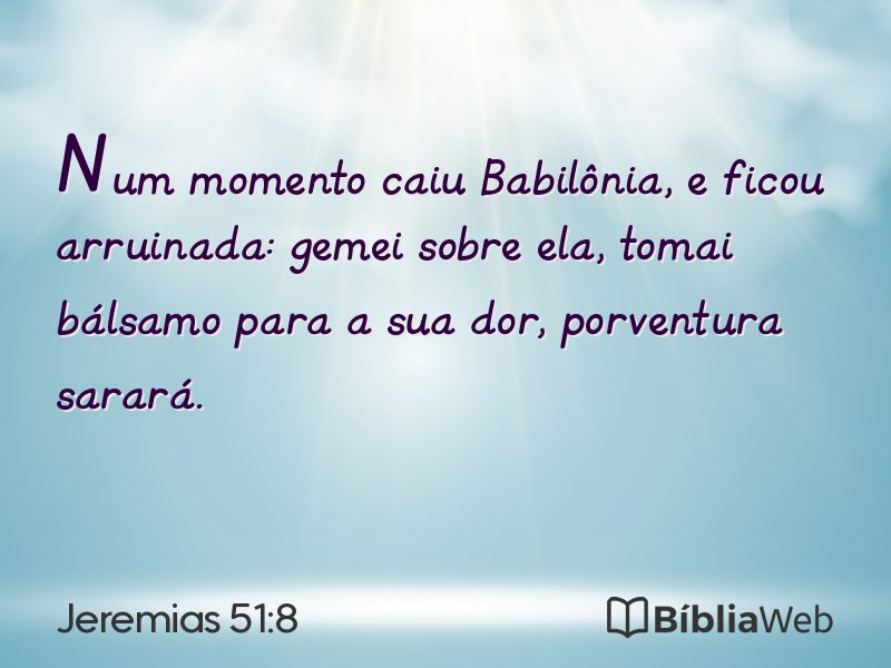 Jeremias 51:8 em imagem para compartilhar