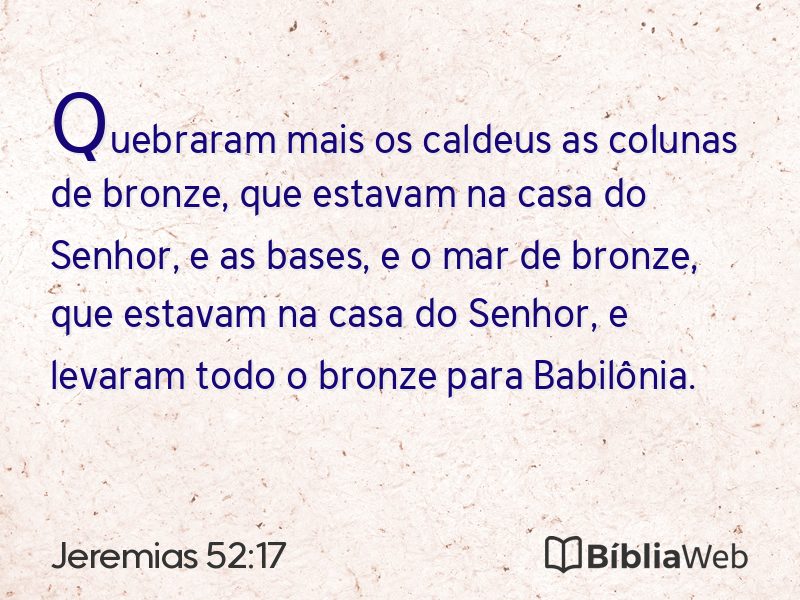 Jeremias 52:17 em imagem para compartilhar