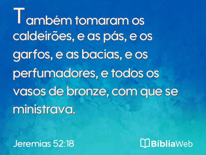 Jeremias 52:18 em imagem para compartilhar