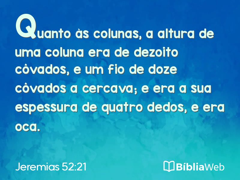 Jeremias 52:21 em imagem para compartilhar