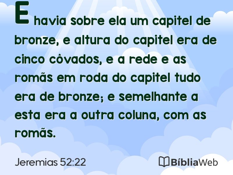 Jeremias 52:22 em imagem para compartilhar