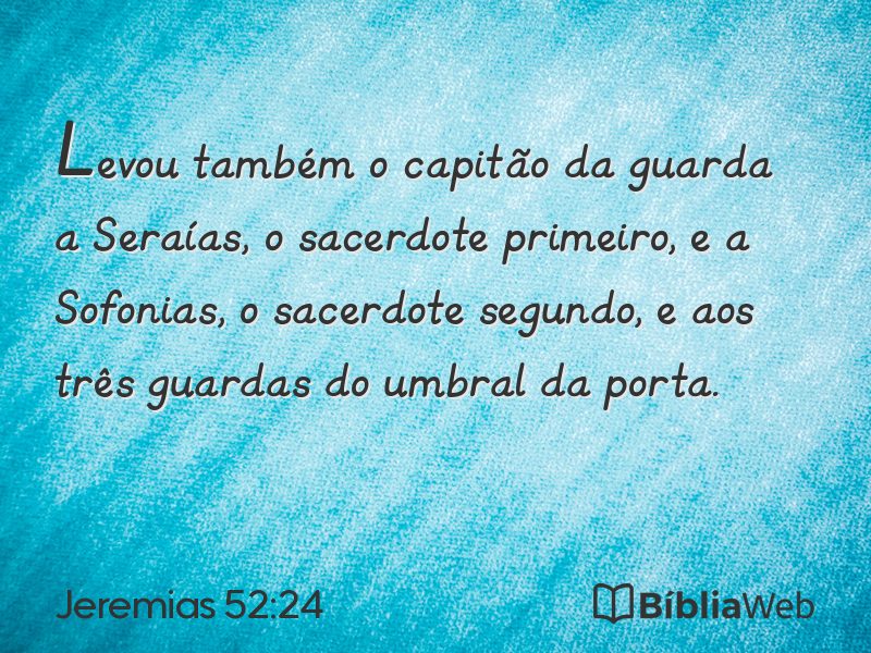 Jeremias 52:24 em imagem para compartilhar