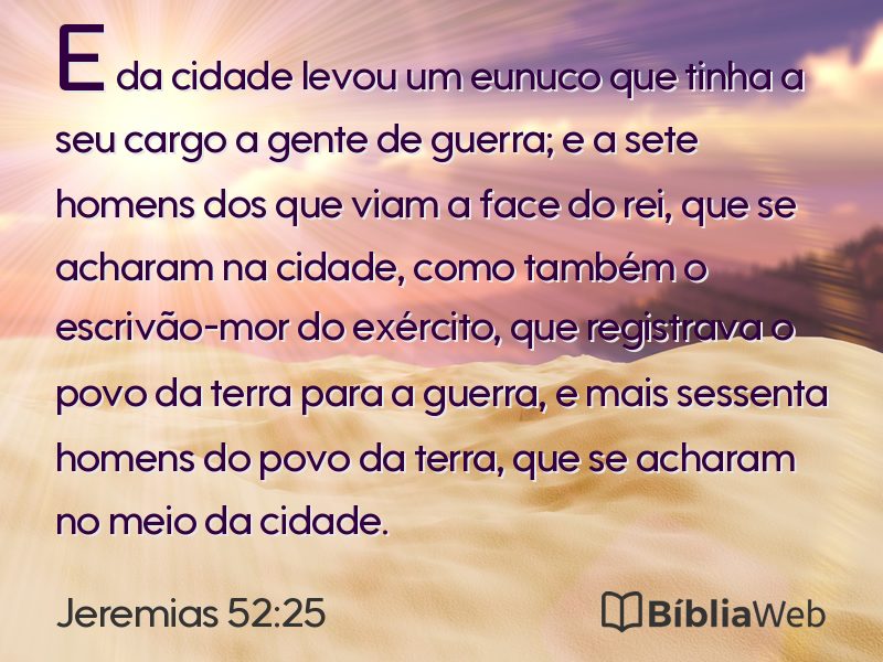 Jeremias 52:25 em imagem para compartilhar