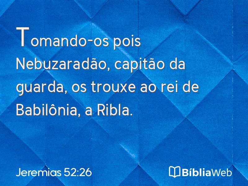 Jeremias 52:26 em imagem para compartilhar