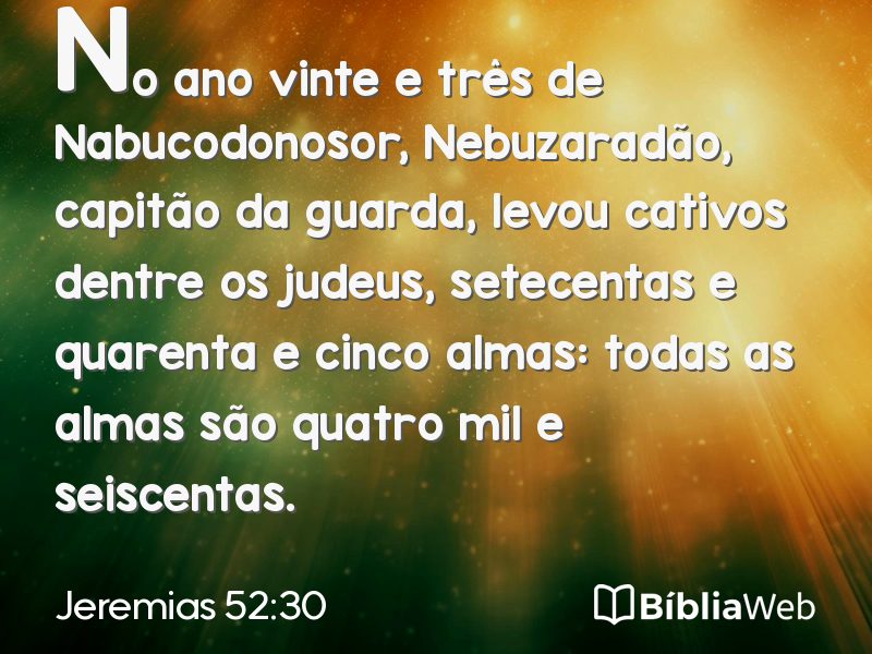 Jeremias 52:30 em imagem para compartilhar